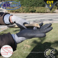 NMSAFETY Working 5 cutting glove with black nitrile work gardening work men glove  protective gloves